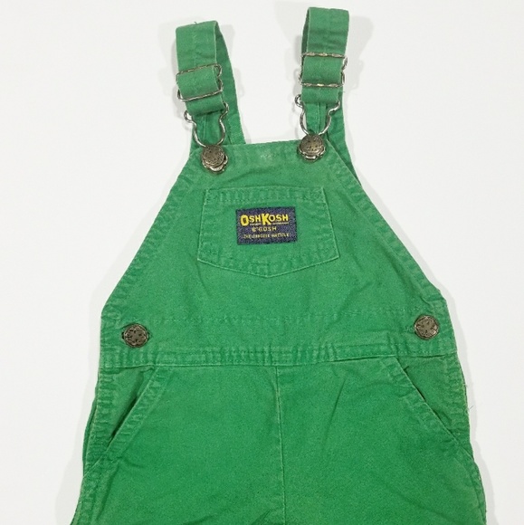 oshkosh green corduroy overalls